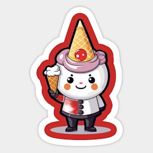 kawaii ice cream cone junk food T-Shirt cute  funny Sticker